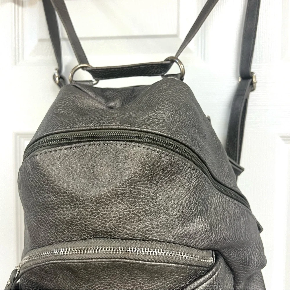 MAC+JAC Silver bowl Medium Backpack preppy academic